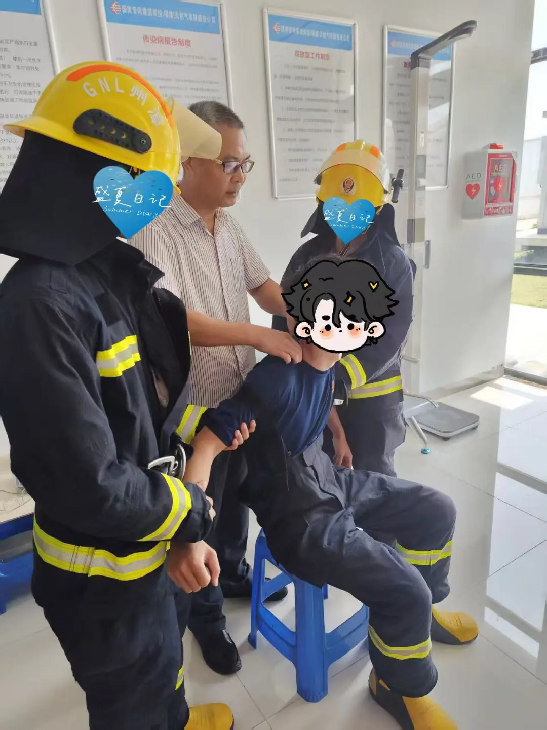 急救零距离！海德健康驻企医务室处理员工中暑